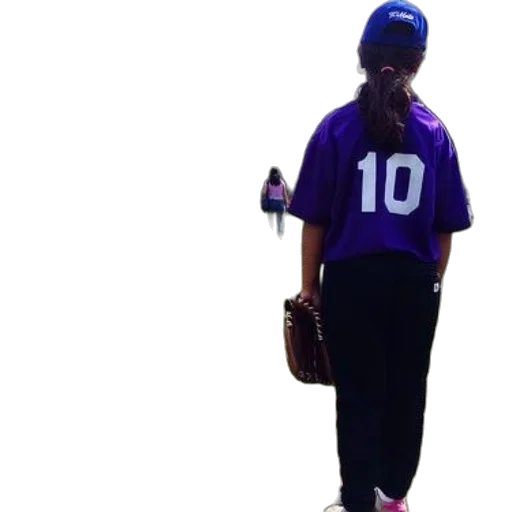 staff, jacket, hat, two, children, wearing, purple, baseball transparent PNG cut-out