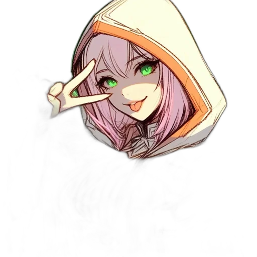 mask, jacket, staff, hat, anime, watercolor, concept art, pixel art transparent PNG cut-out