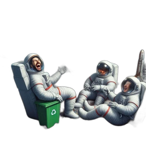 furniture, robot, concept art, pixel art, 3d render, comic book art, outer space, snow transparent PNG cut-out