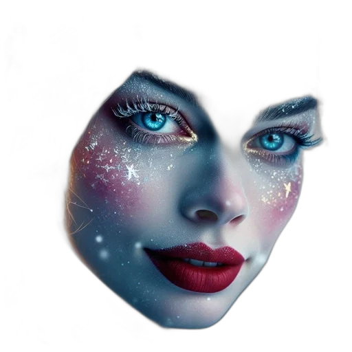 face, mask, crown, jewelry, photorealistic, fantasy art, concept art, oil painting transparent PNG cut-out