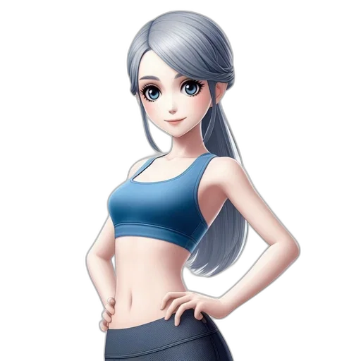 anime, fantasy art, concept art, cartoon, blue, monochrome, pastel, confidently transparent PNG cut-out