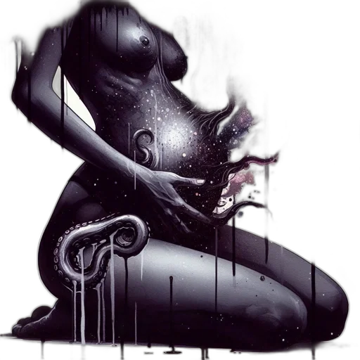 mask, weapon, dress, robot, concept art, comic book art, cyberpunk, fantasy art transparent PNG cut-out