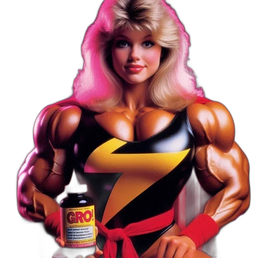 jacket, robot, weapon, comic book art, concept art, muscular, woman, blonde transparent PNG cut-out