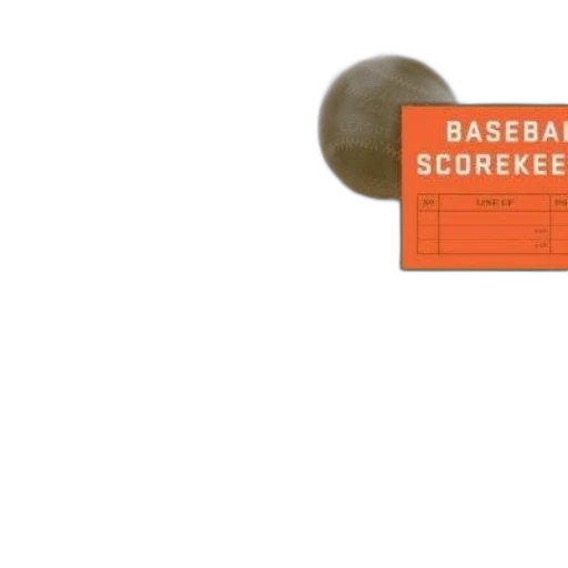 baseball, scorekeeper, notebook, orange transparent PNG cut-out