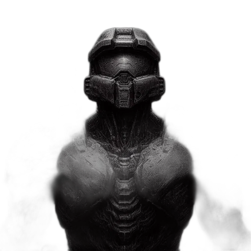 robot, mask, face, creature, concept art, cyberpunk, fantasy art, comic book art transparent PNG cut-out