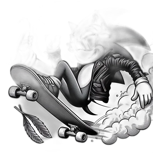 staff, concept art, cartoon, fantasy art, comic book art, fog, outer space, monochrome transparent PNG cut-out