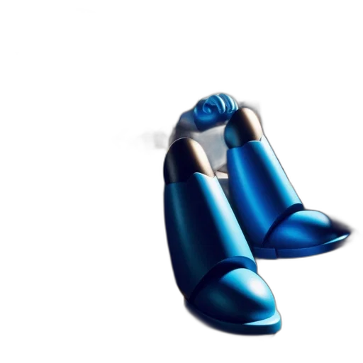 shoes, umbrella, robot, bottle, 3d render, concept art, photorealistic, blue transparent PNG cut-out