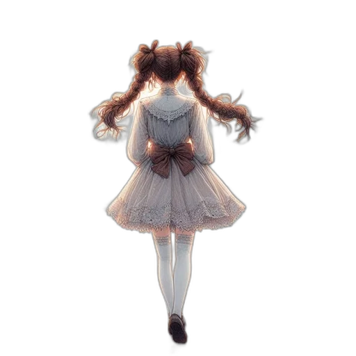 dress, hair, crown, creature, concept art, anime, watercolor, pixel art transparent PNG cut-out