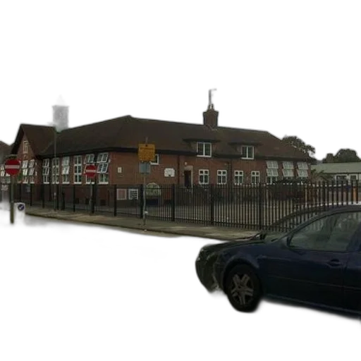 building, car, 3d render, photorealistic, concept art, city street, brick, clock transparent PNG cut-out