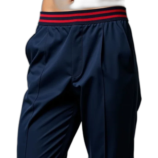 jacket, pair, dark, blue, trousers, red, stripe, waistband transparent PNG cut-out