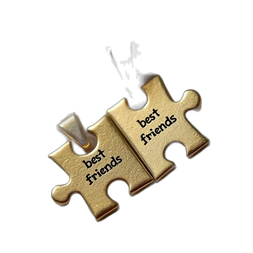 jewelry, furniture, 3d render, two, pieces, autism, puzzle, necklace transparent PNG cut-out