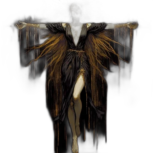 dress, jacket, creature, concept art, fantasy art, comic book art, photorealistic, dark transparent PNG cut-out
