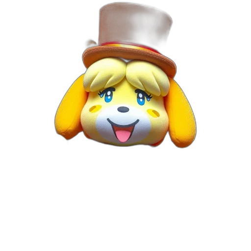 hat, staff, crown, animal, 3d render, concept art, pixel art, golden transparent PNG cut-out