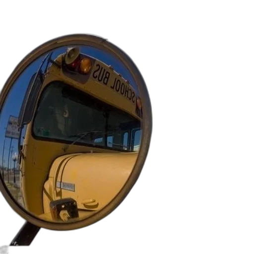 face, car, mask, hat, school, bus, reflected, mirror transparent PNG cut-out