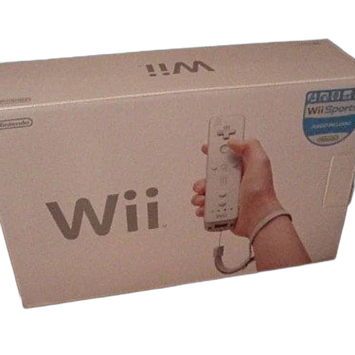 weapon, 3d render, white, nintendo, wii, box, hand, holding transparent PNG cut-out