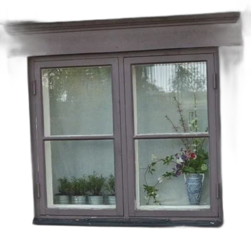 furniture, 3d render, photorealistic, window, flower, arrangement, blue, vase transparent PNG cut-out