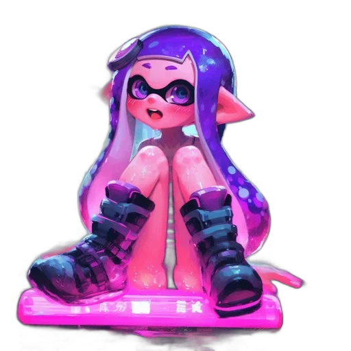 dress, weapon, vaporwave, concept art, 3d render, cyberpunk, neon, pastel transparent PNG cut-out