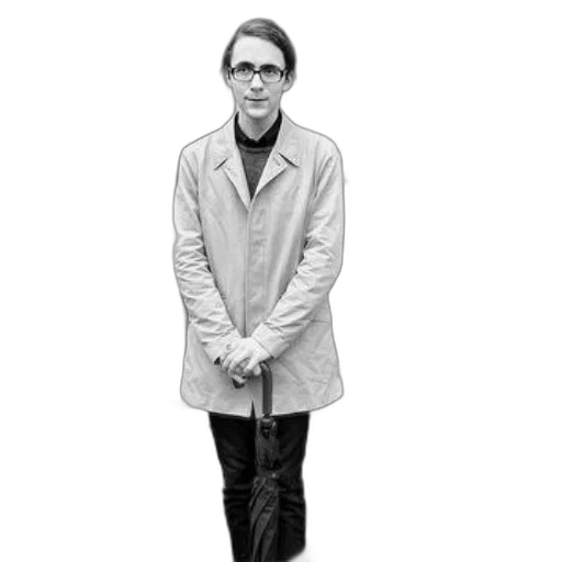 jacket, staff, animal, face, cartoon, concept art, black-and-white, photo transparent PNG cut-out