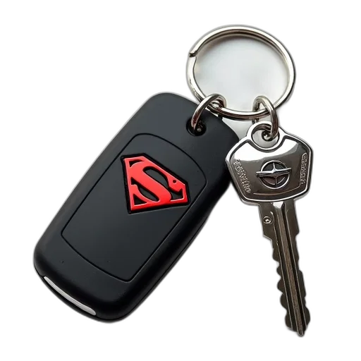 car, black, key, fob, silver, attached, featuring, red transparent PNG cut-out