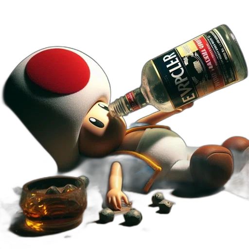 bottle, food, robot, 3d render, concept art, photorealistic, mario, kart transparent PNG cut-out