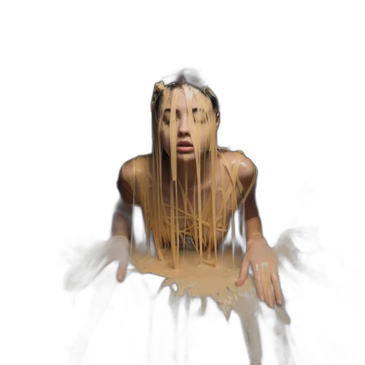 creature, mask, face, hair, concept art, 3d render, photorealistic, fantasy art transparent PNG cut-out