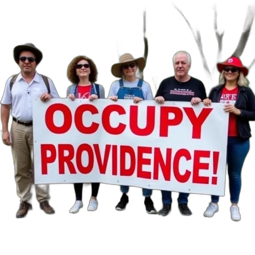 group, people, standing, park, holding, large, sign, reads transparent PNG cut-out