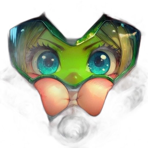 mask, face, staff, dragon, concept art, fantasy art, 3d render, anime transparent PNG cut-out