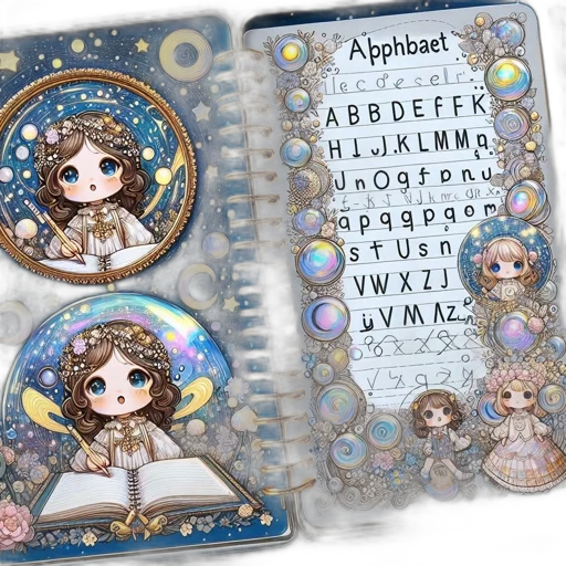 jewelry, fantasy art, concept art, anime, magical, dreamy, illustrated, notebook transparent PNG cut-out