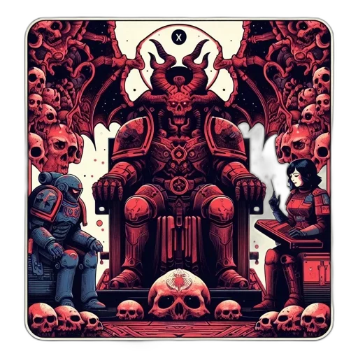 robot, pixel art, concept art, comic book art, fantasy art, red, dark, tense transparent PNG cut-out