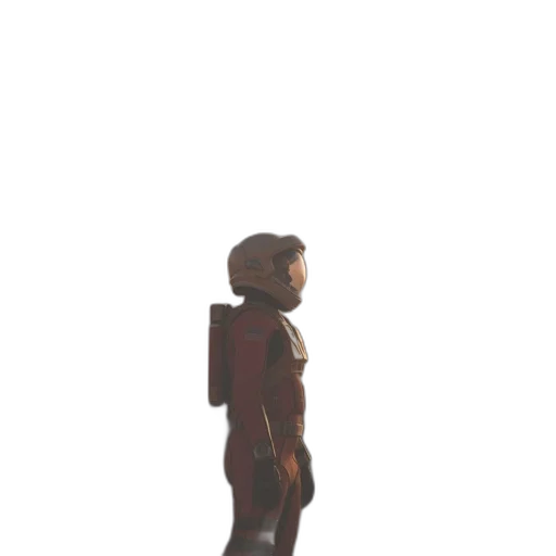 robot, staff, creature, dress, 3d render, pixel art, concept art, photorealistic transparent PNG cut-out