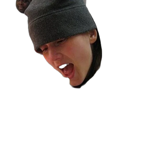 hat, face, jacket, mask, photorealistic, 3d render, person, eating transparent PNG cut-out