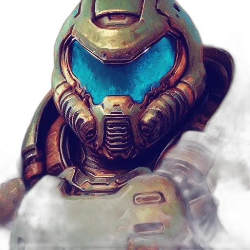 robot, mask, face, weapon, concept art, watercolor, 3d render, fantasy art transparent PNG cut-out