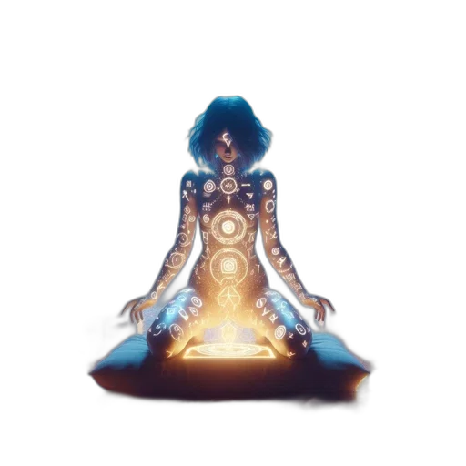 jewelry, dress, robot, staff, concept art, fantasy art, pixel art, 3d render transparent PNG cut-out