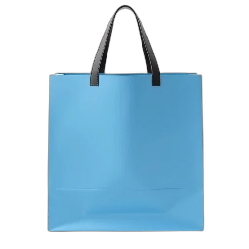 jewelry, 3d render, photorealistic, blue, shopping, bag, black, handle transparent PNG cut-out