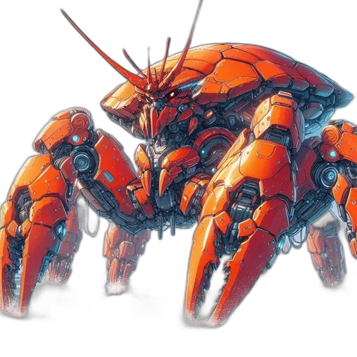 animal, robot, creature, weapon, concept art, 3d render, photorealistic, watercolor transparent PNG cut-out