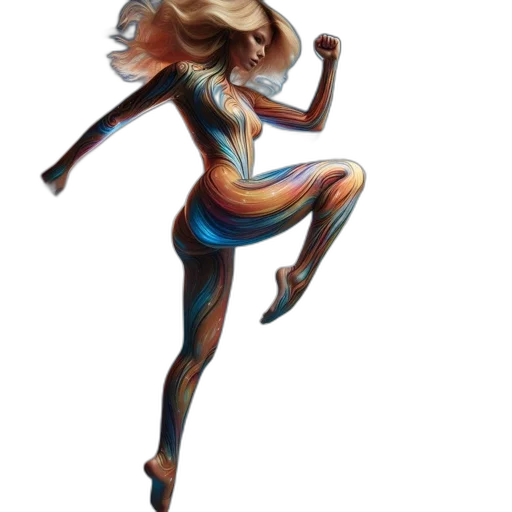 dress, concept art, fantasy art, comic book art, pixel art, blue, neon, colorful transparent PNG cut-out