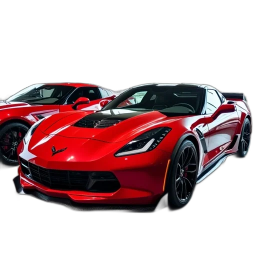 car, 3d render, photorealistic, corvette, sting, seen, here, chevrolet transparent PNG cut-out