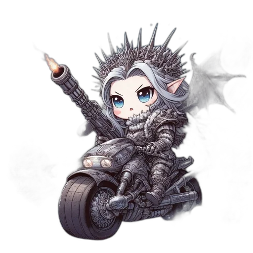 dragon, weapon, creature, robot, fantasy art, concept art, 3d render, cyberpunk transparent PNG cut-out