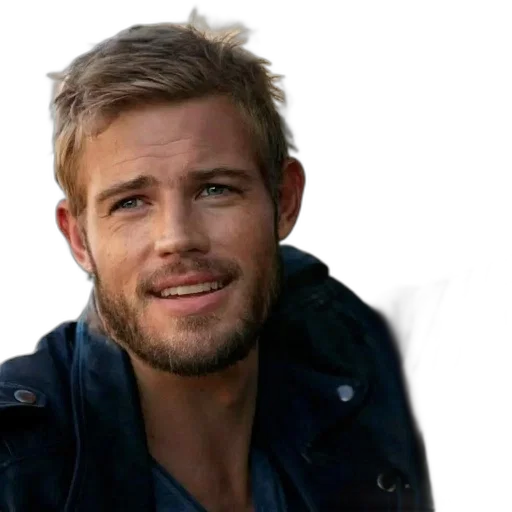 face, jacket, photorealistic, cartoon, man, short, blonde, hair transparent PNG cut-out