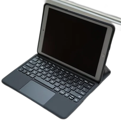 staff, robot, 3d render, keyboard transparent PNG cut-out