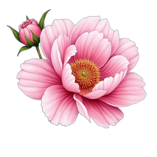 flower, jewelry, crown, staff, photorealistic, oil painting, pencil sketch, 3d render transparent PNG cut-out