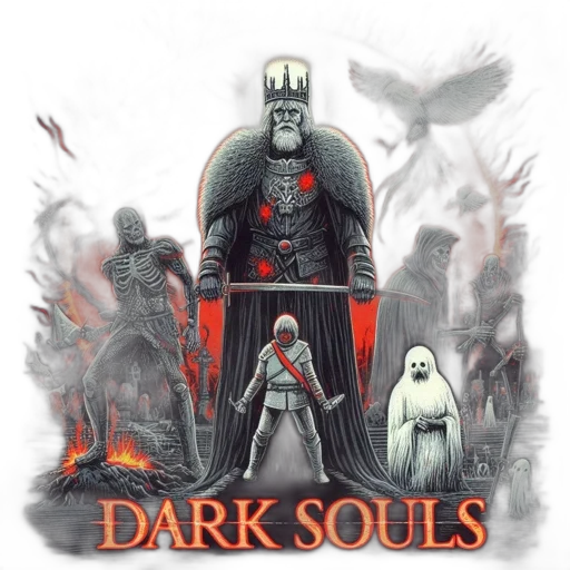 concept art, fantasy art, comic book art, pixel art, dark, souls, art, piece transparent PNG cut-out