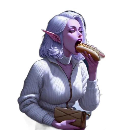 staff, jacket, concept art, pixel art, fantasy art, cyberpunk, pastel, elf-like transparent PNG cut-out