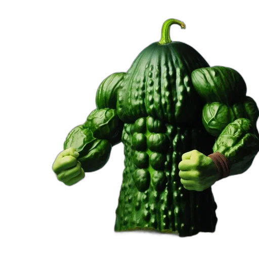 weapon, creature, food, animal, 3d render, concept art, photorealistic, green transparent PNG cut-out