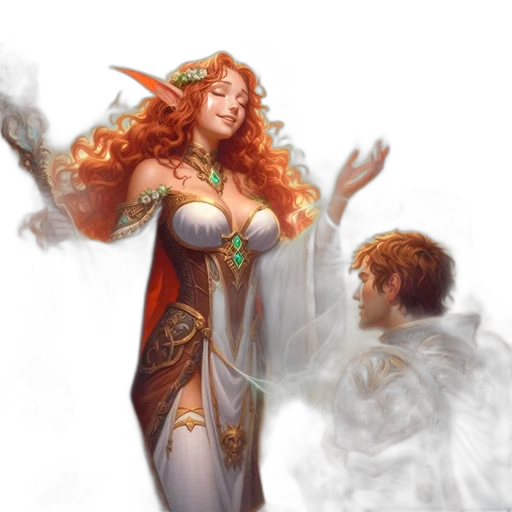 fantasy art, concept art, comic book art, fire, fog, golden, grand, cathedral-like transparent PNG cut-out