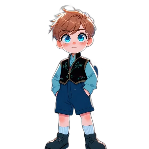 jacket, staff, creature, cartoon, pixel art, concept art, 3d render, blue transparent PNG cut-out