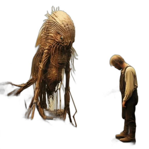 creature, hair, animal, mask, concept art, 3d render, photorealistic, man transparent PNG cut-out