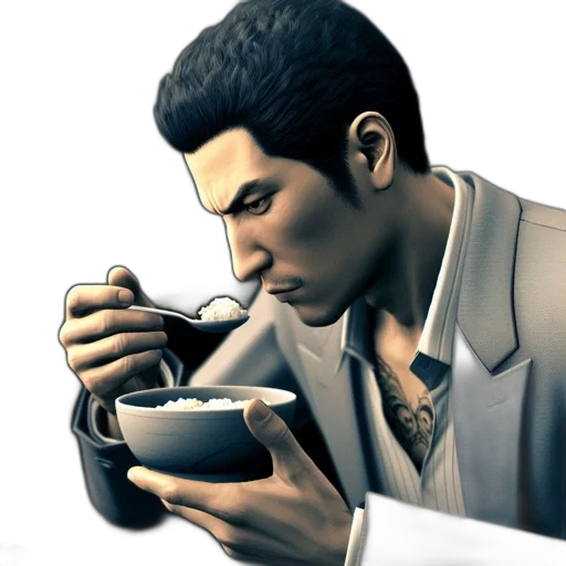 food, photorealistic, 3d render, concept art, comic book art, animated, character, dark transparent PNG cut-out