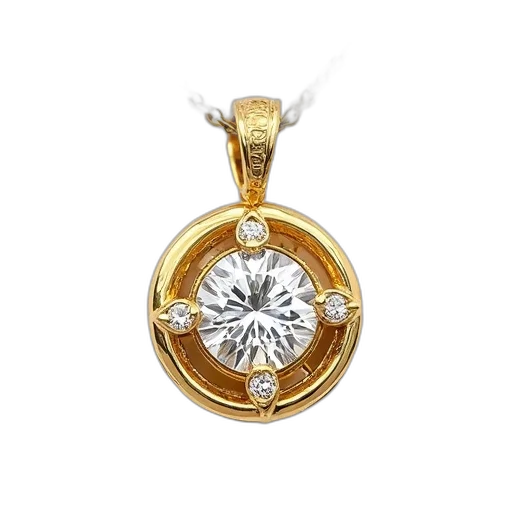 jewelry, crown, yellow, gold, pendant, two, white, diamonds transparent PNG cut-out