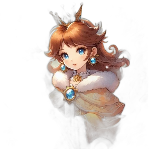 crown, staff, dress, jewelry, fantasy art, concept art, anime, pixel art transparent PNG cut-out
